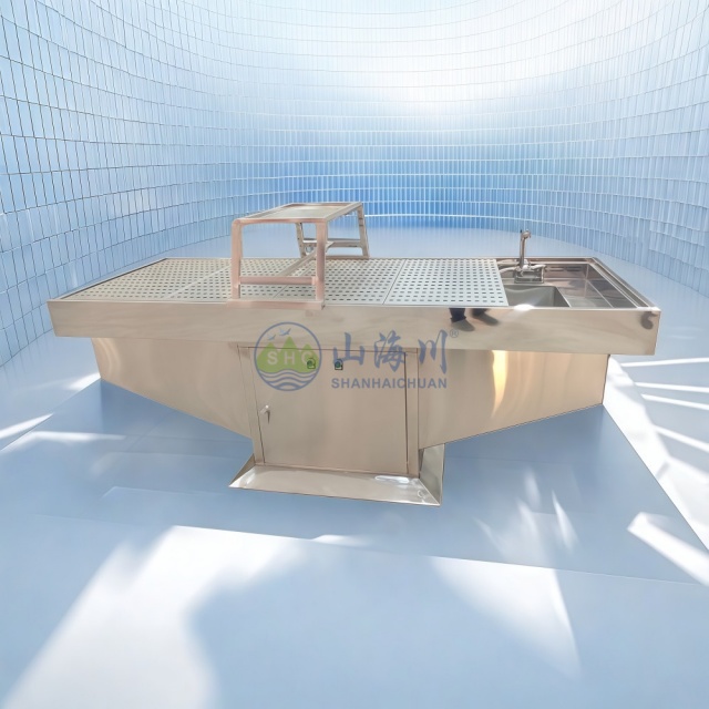 Mortuary Embalming Table for Cosmetic Preparation Before Cremation or Burial
