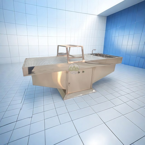 Mortuary Embalming Table for Cosmetic Preparation Before Cremation or Burial