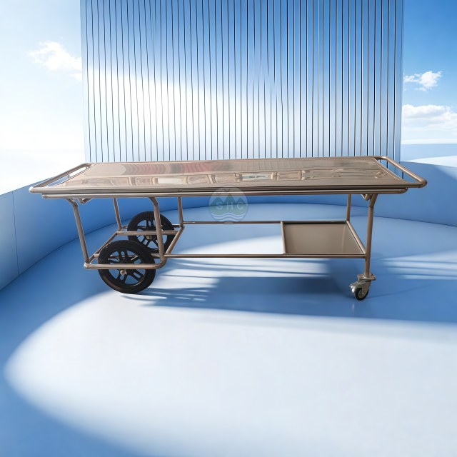 Stainless Steel Stretcher Trolley for Body or Coffin Transfer